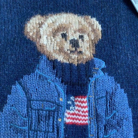 Ralph Lauren Polo Bear Sweater wool medium $450 - Picture 4 of 5